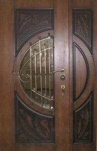 Дверь с кованными элементами DZ619